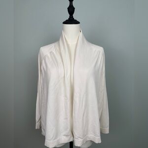 Loft, women’s open cardigan, size Large, cream color
